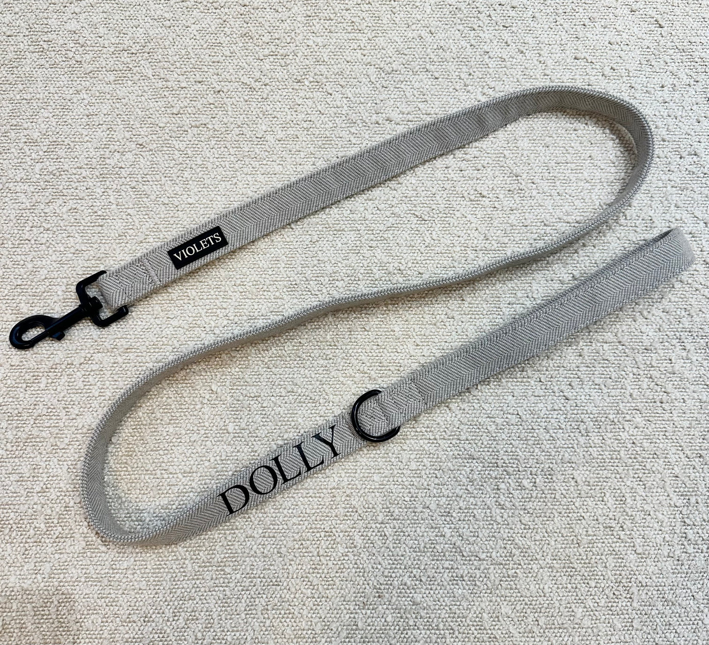 Personalised Biscuit Tweed Dog Lead