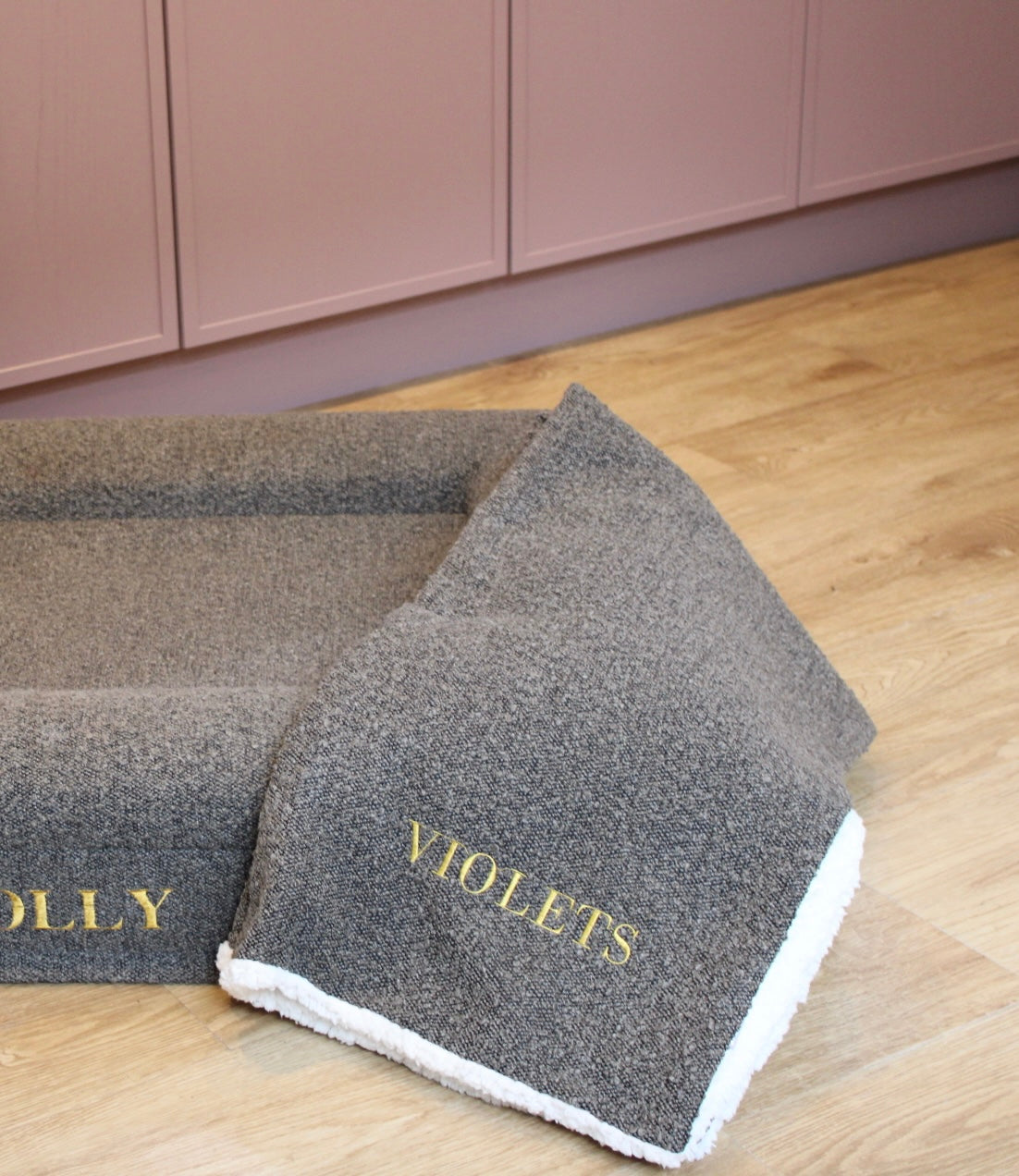 Mocha Luxury Bouclé Dog Blanket