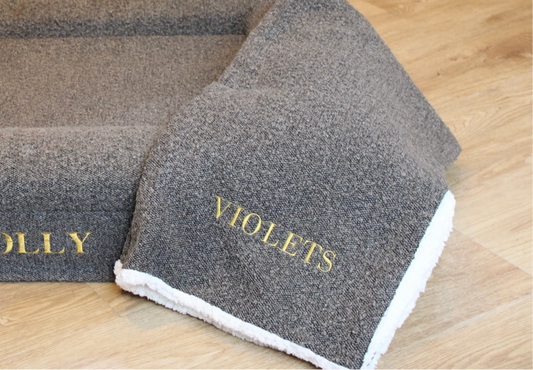 Mocha Luxury Bouclé Dog Blanket