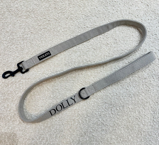 Personalised Biscuit Tweed Dog Lead