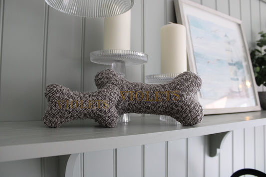 Soft Grey Bouclè Squeaky Bone